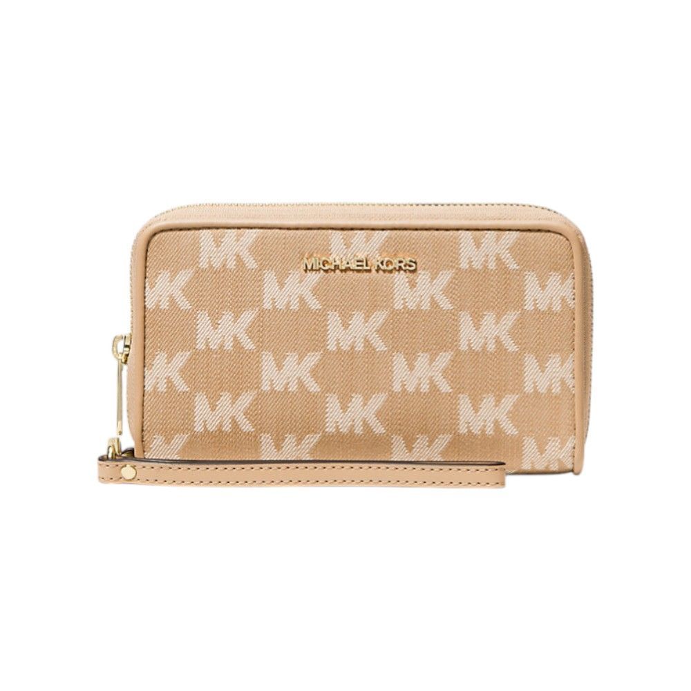 Michael Kors Logo-Monogram Jacquard Wallet — Camel, view 2