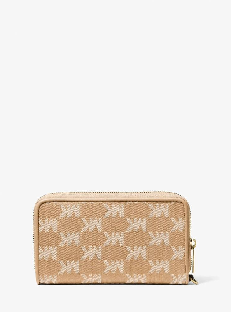 Michael Kors Logo-Monogram Jacquard Wallet — Camel, view 3