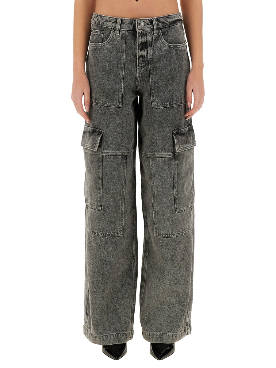 Michael Michael Kors 100% Cotton Cargo Pants — Gray, view 2