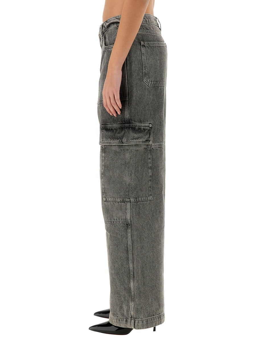 Michael Michael Kors 100% Cotton Cargo Pants — Gray, view 4