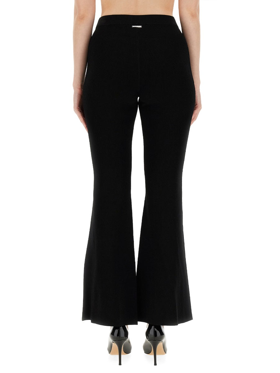 Michael Michael Kors Recycled Viscose Flare Leggings — Black, view 3