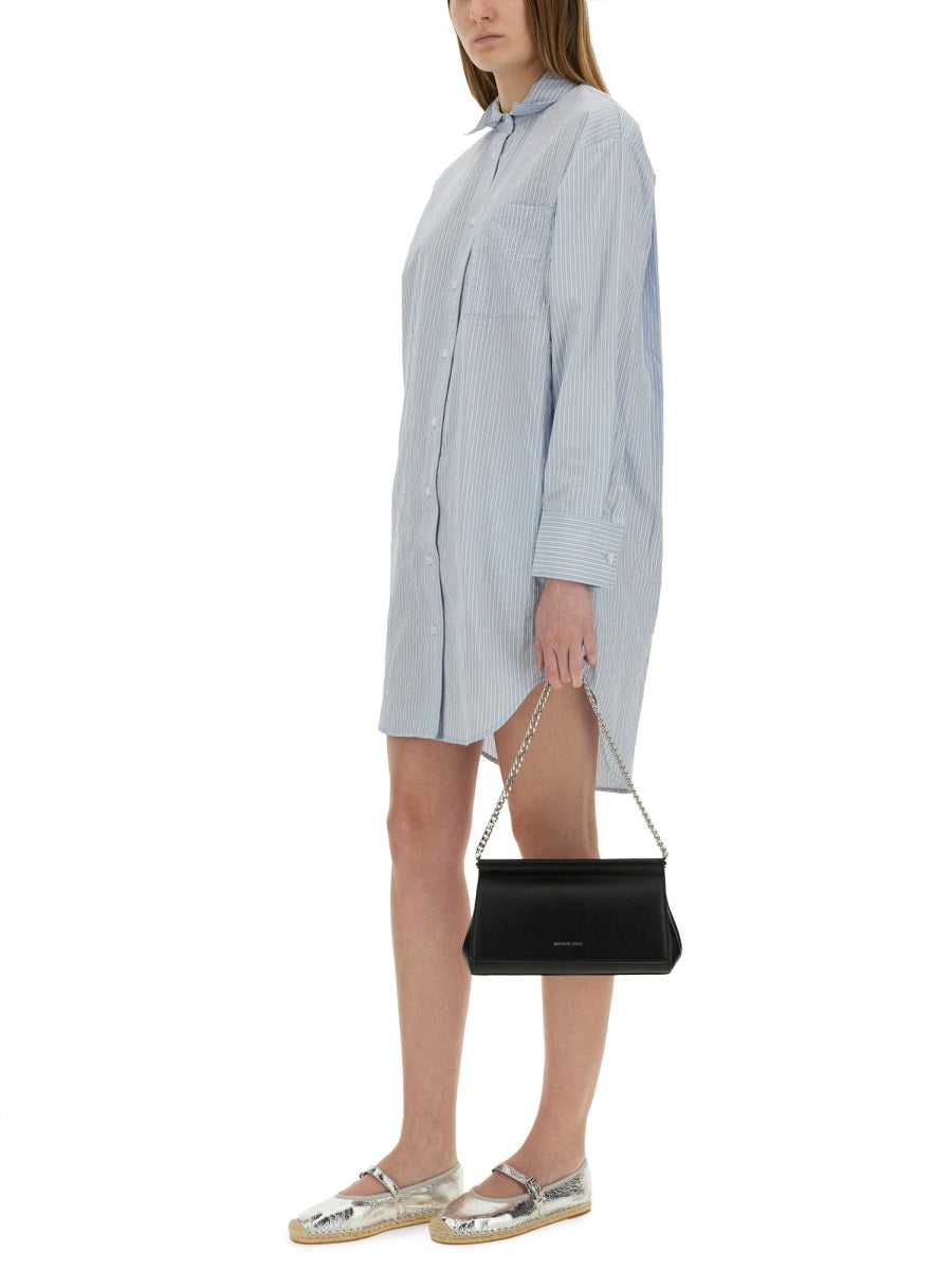 Michael Michael Kors Recycled Polyester Shirt — Blue, view 4