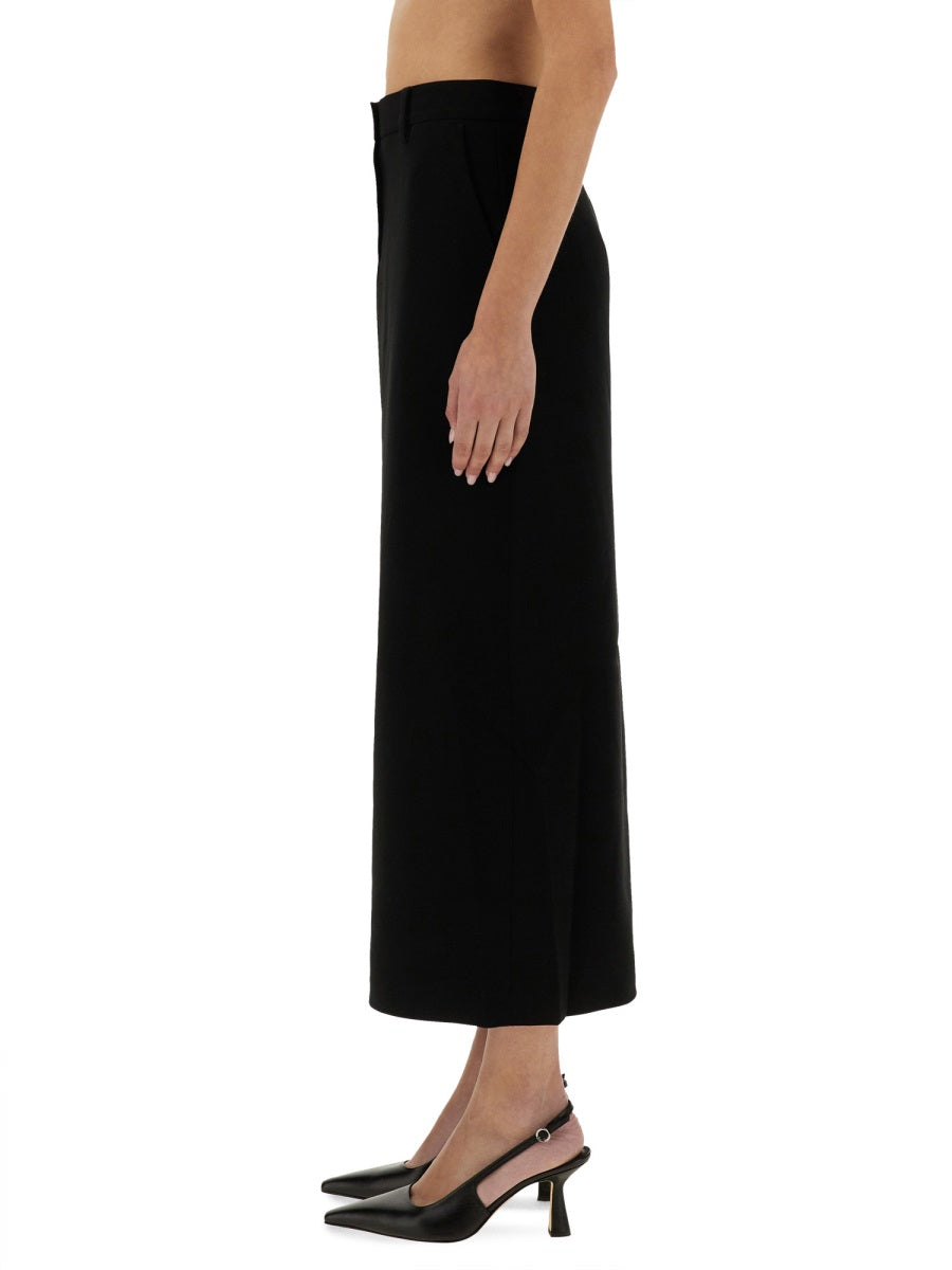 Michael Michael Kors Textured Crepe Maxi Skirt — Black, view 4
