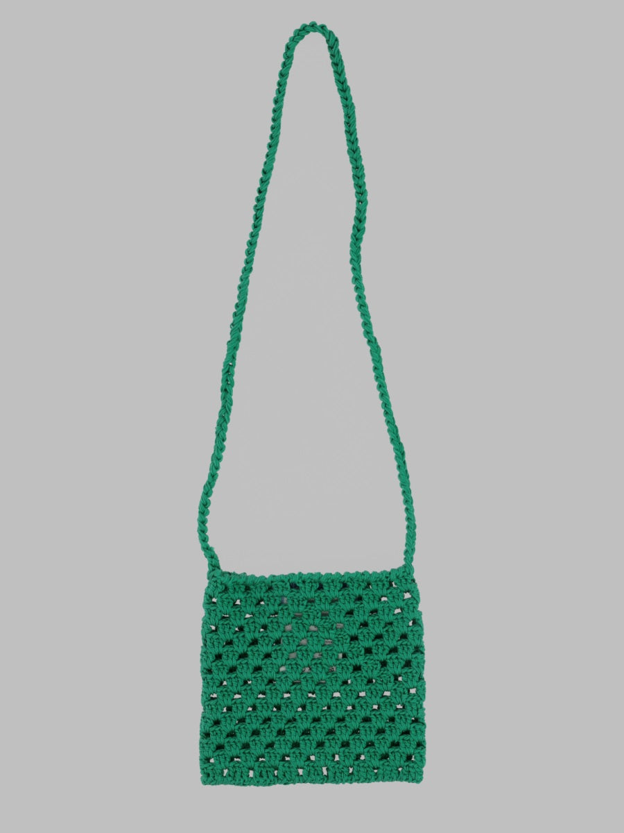 Mimisol Cotton Shoulder Bag — Green, view 2