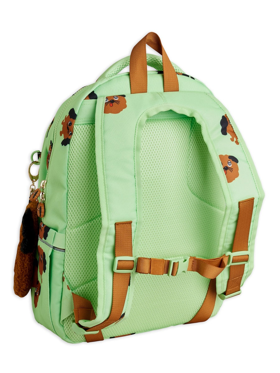Mini Rodini Doggies Backpack — Green, view 3