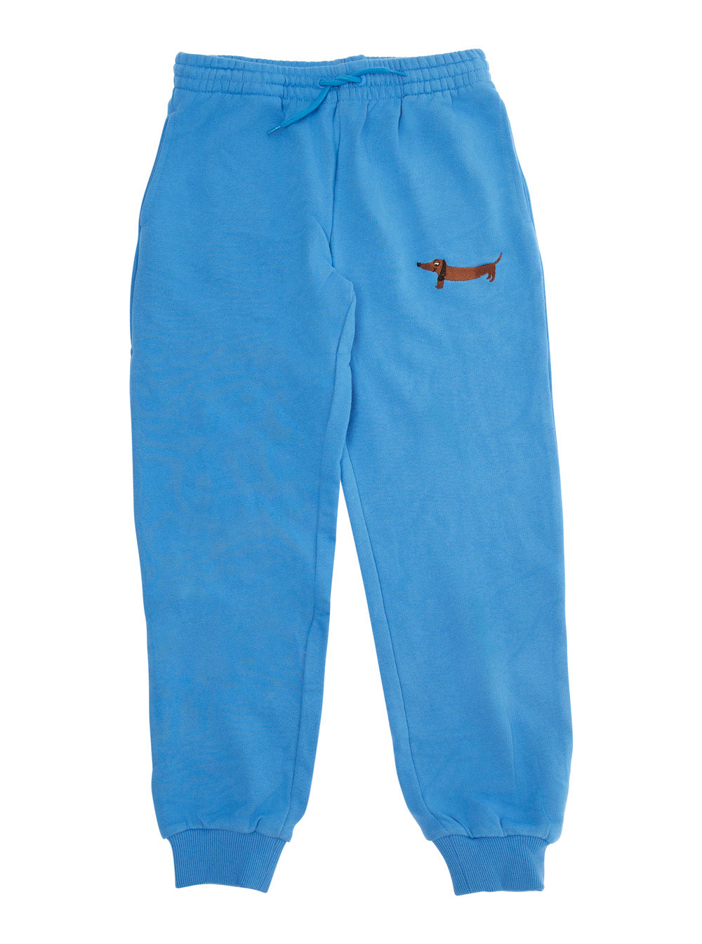 Mini Rodini Embroidered Cotton Joggers — Blue by Mini Rodini