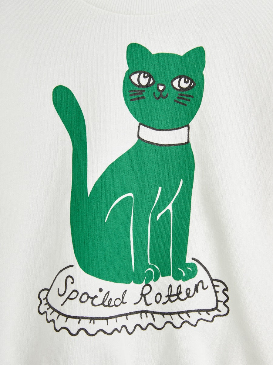 Mini Rodini Cat SP Sweatshirt — White, view 3