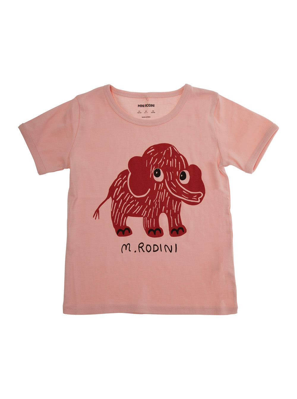 Mini Rodini Elephant Print T-Shirt — Pink by Mini Rodini