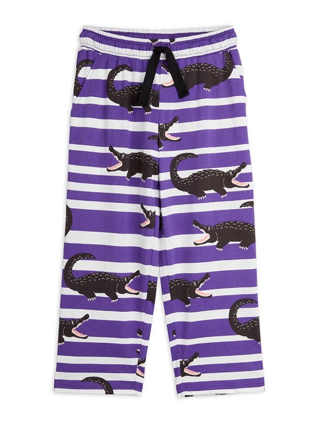 Mini Rodini Crocodiles Trousers — Purple by Mini Rodini