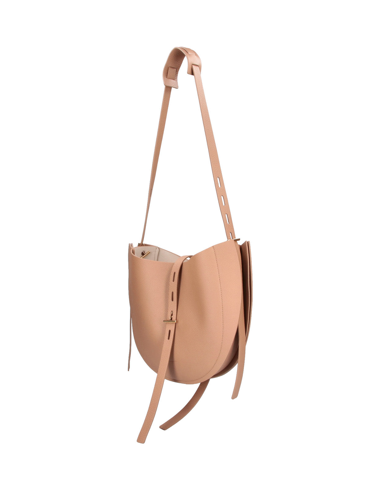 Minobossi Grained Leather Shoulder Bag — Pink, view 2