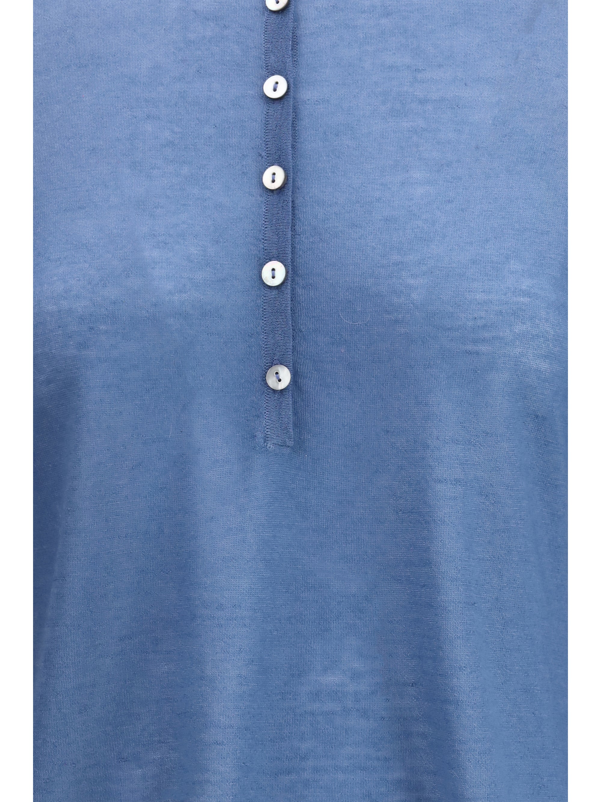 Mirror In The Sky Surya Henley Cardigan — Blue, view 2