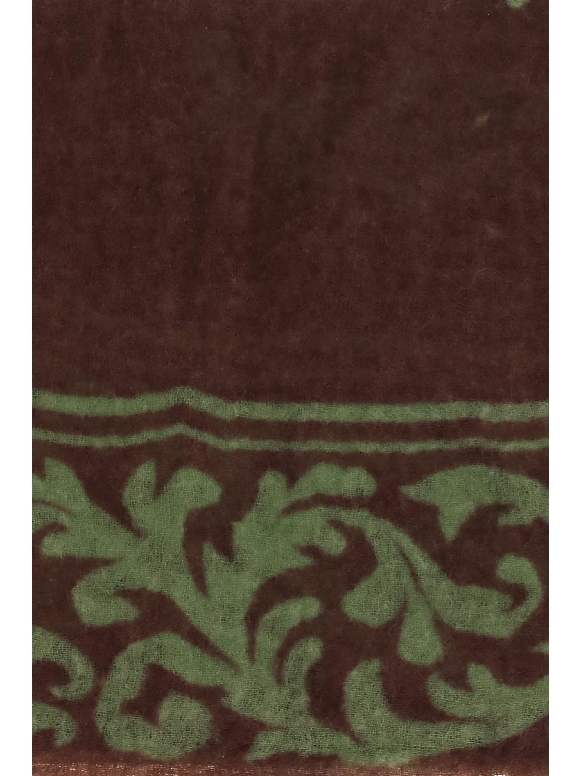 Mirror In The Sky Baroque Motif Cashmere Scarf — Brown, view 3