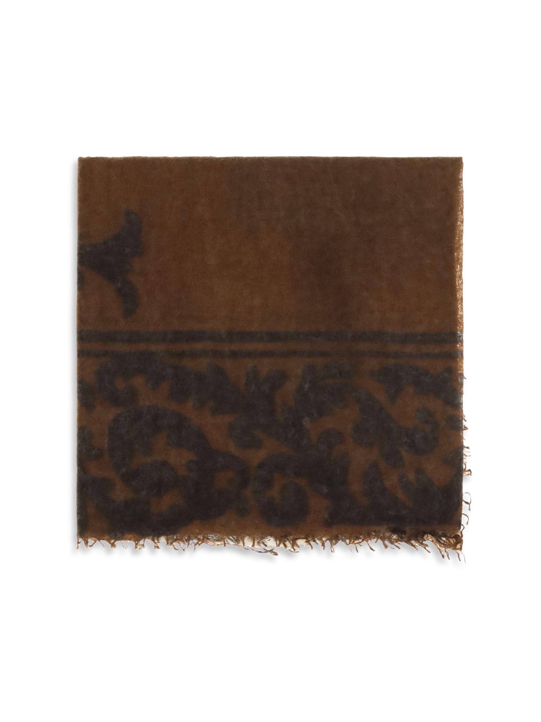 Mirror In The Sky Cashmere Baroque Scarf — Brown by Mirror In The Sky