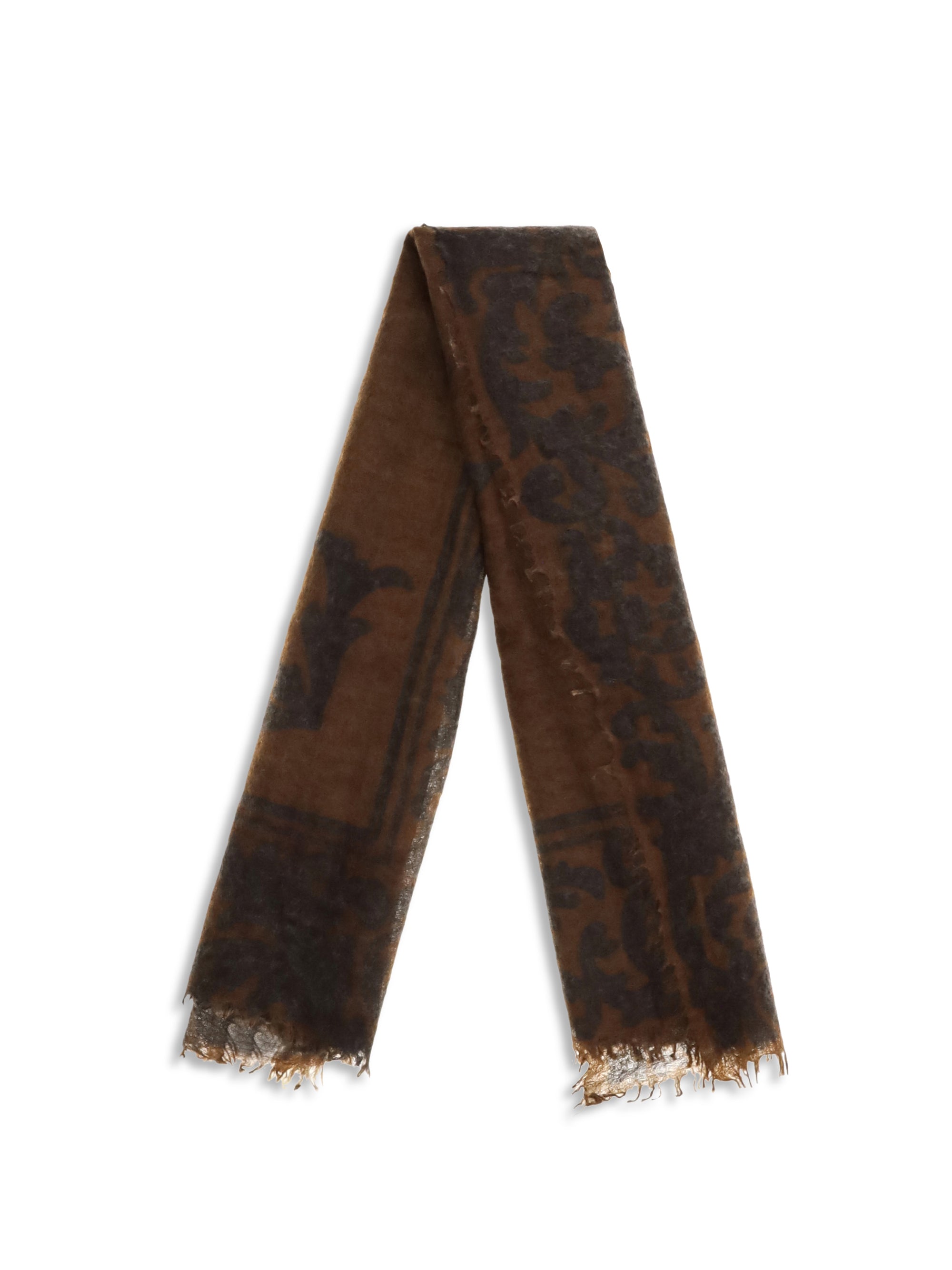 Mirror In The Sky Cashmere Baroque Scarf — Brown, view 2