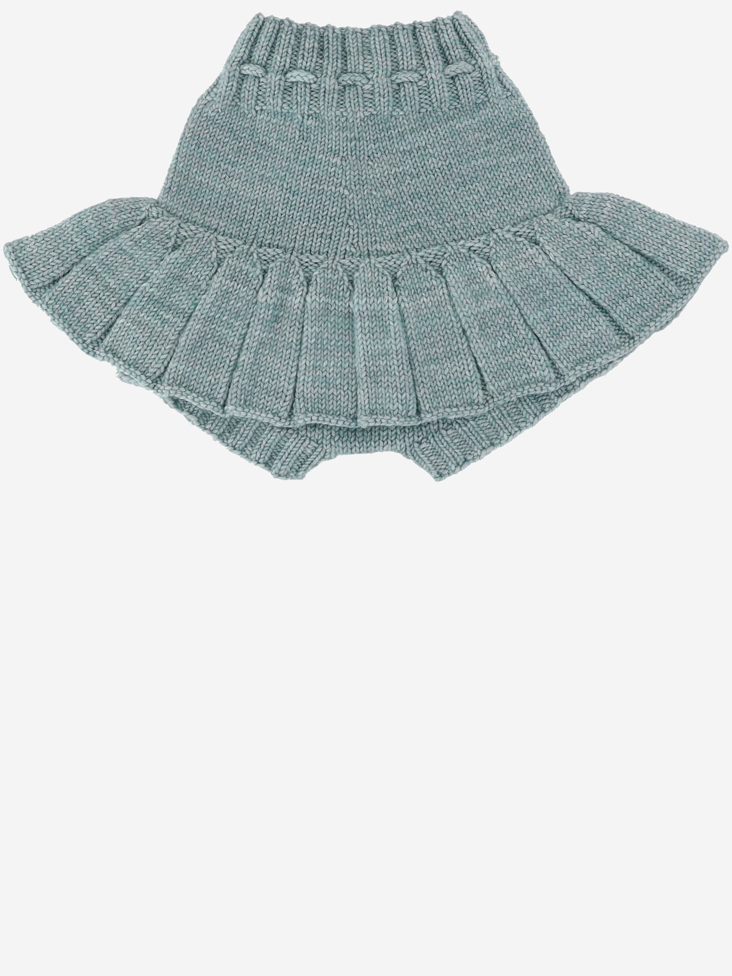 Misha & Puff Pleated Merino Wool Skirt — Blue by Misha & Puff