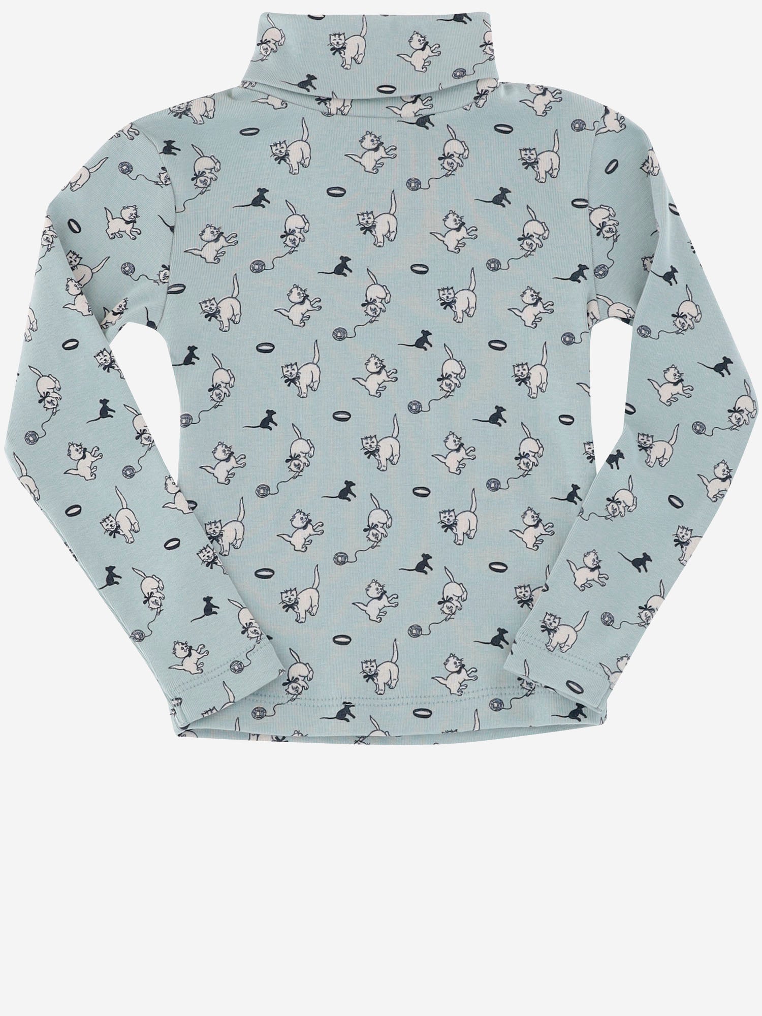 Misha & Puff Printed Organic Pima Cotton Sweater — Blue, view 3