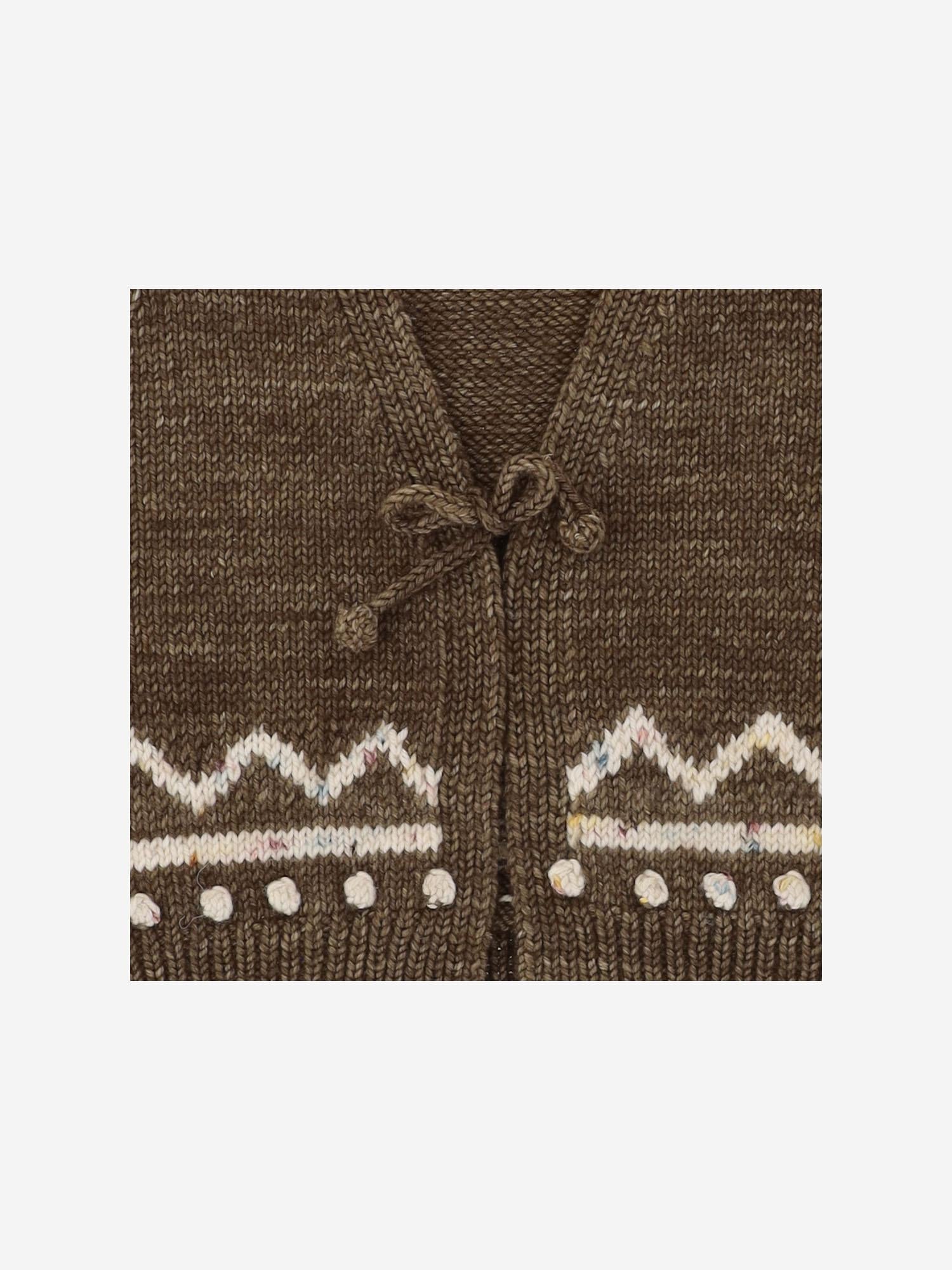 Misha & Puff Merino Wool Graphic Knit Vest — Brown, view 3