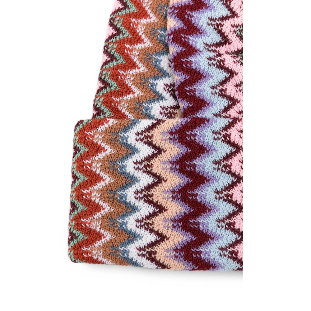 Missoni CPRAWMDA823 Chevron-Knit Beanie — Red, view 2