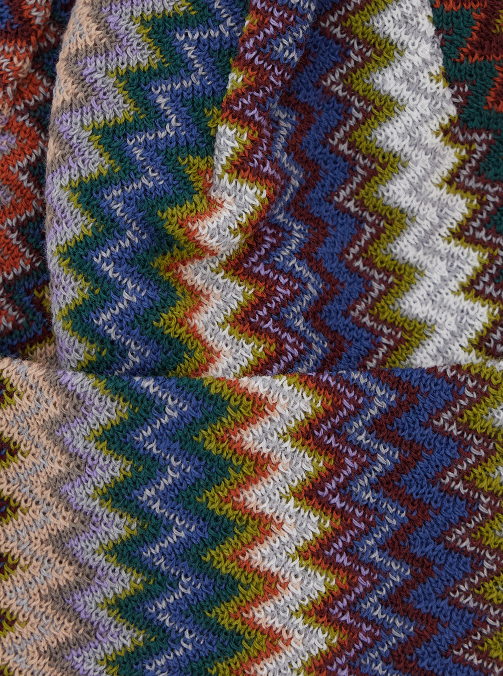 Missoni CPRAWMUA774 Wool Blend Jacquard Beanie — Brown, view 3
