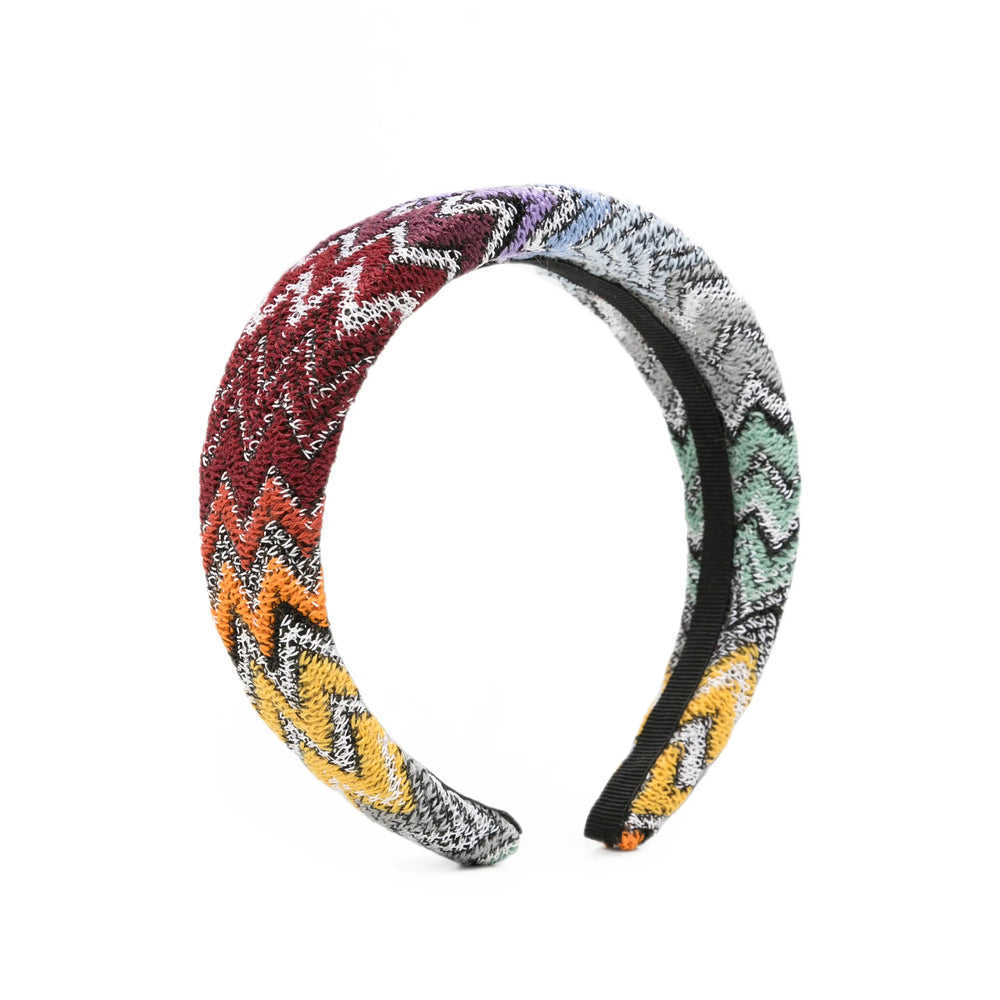 Missoni Signature Zigzag Knit Headband — Gray by Missoni