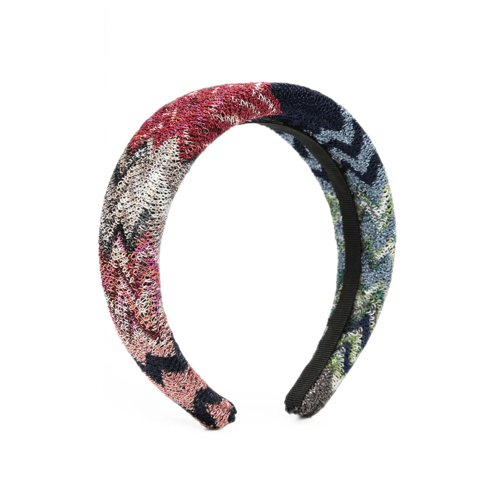 Missoni Zigzag-Knit with Metallic Threading Headband — Multicolor by Missoni