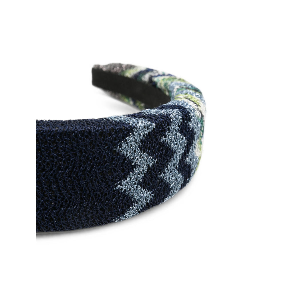 Missoni Zigzag-Knit with Metallic Threading Headband — Multicolor, view 2