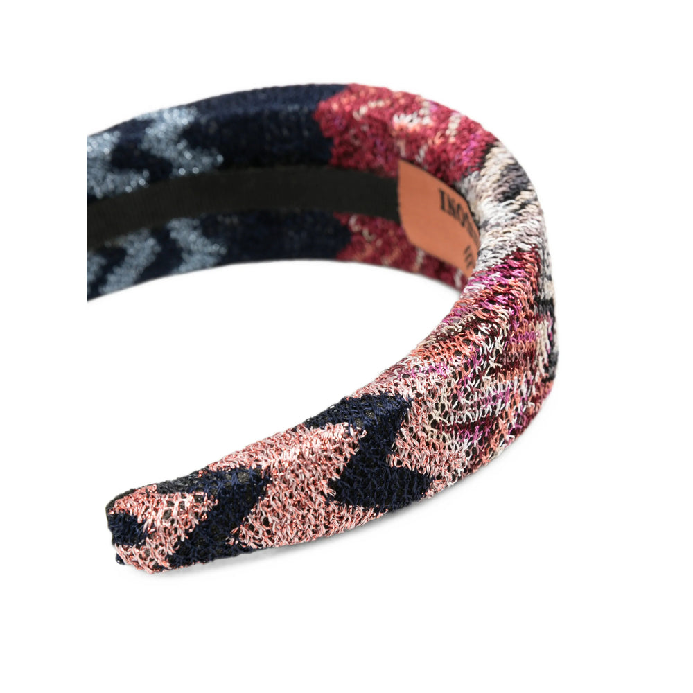 Missoni Zigzag-Knit with Metallic Threading Headband — Multicolor, view 3