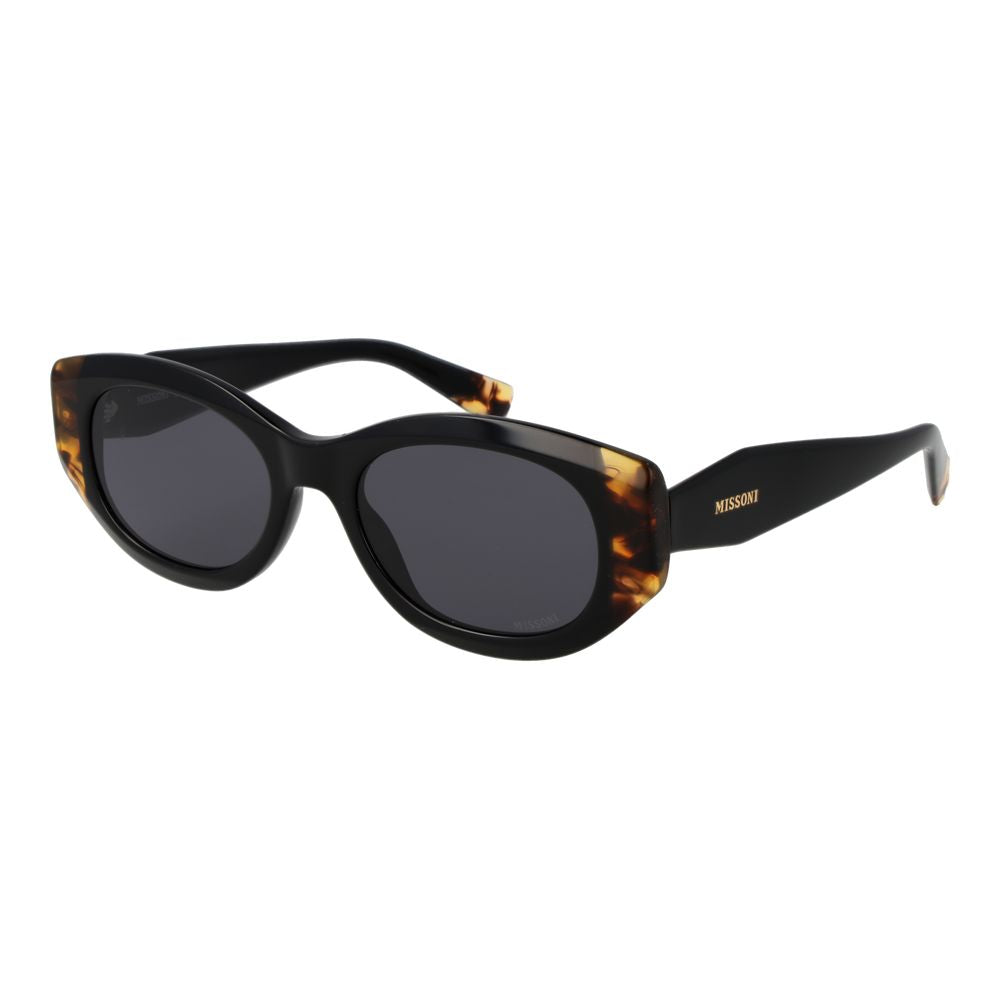 Missoni MI-1067721 Oval Acetate Sunglasses — Black by Missoni