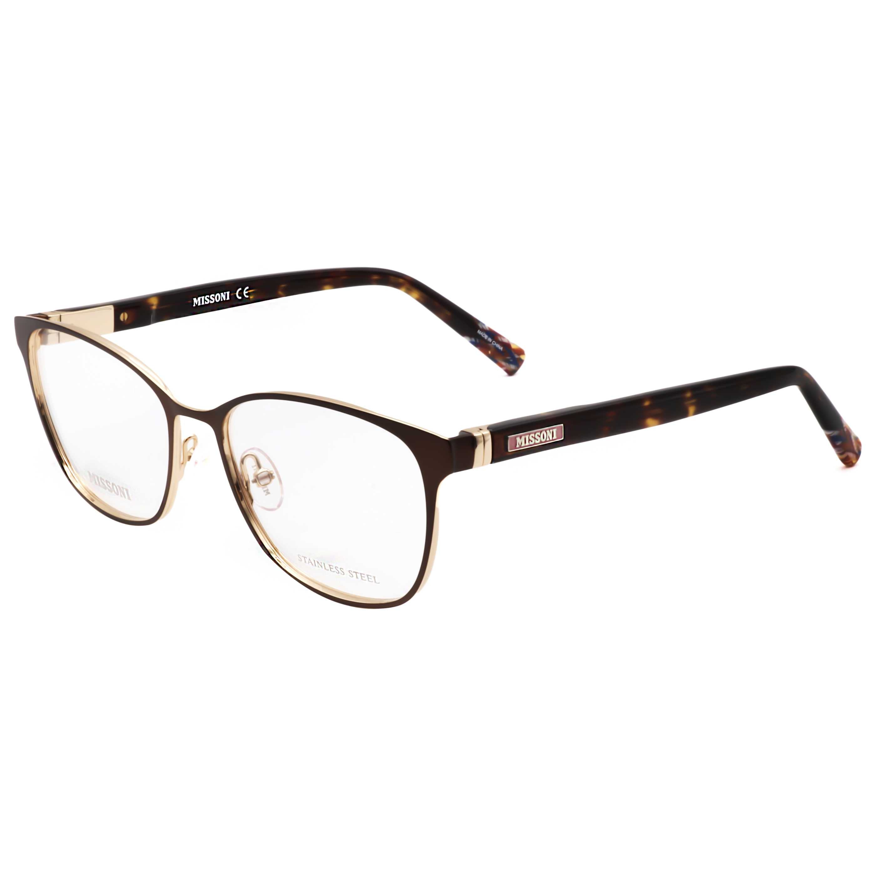 Missoni MIS006201Q52 Metal & Tortoiseshell Eyeglasses — Gold by Missoni