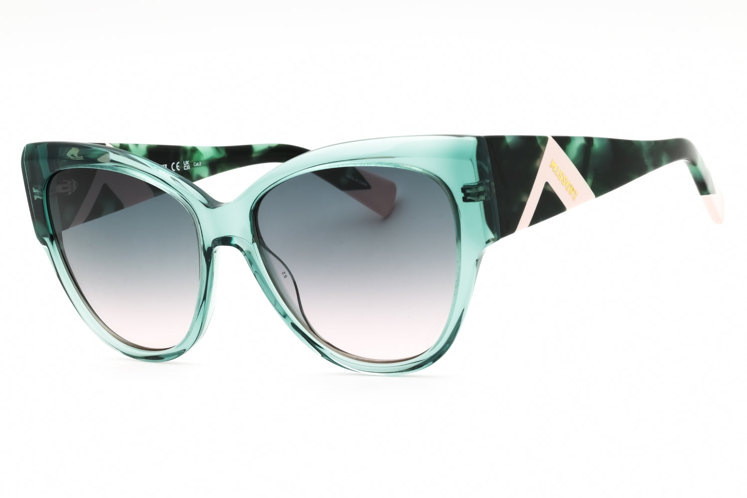 Missoni MIS0171S Cat Eye Acetate Sunglasses — Green by Missoni