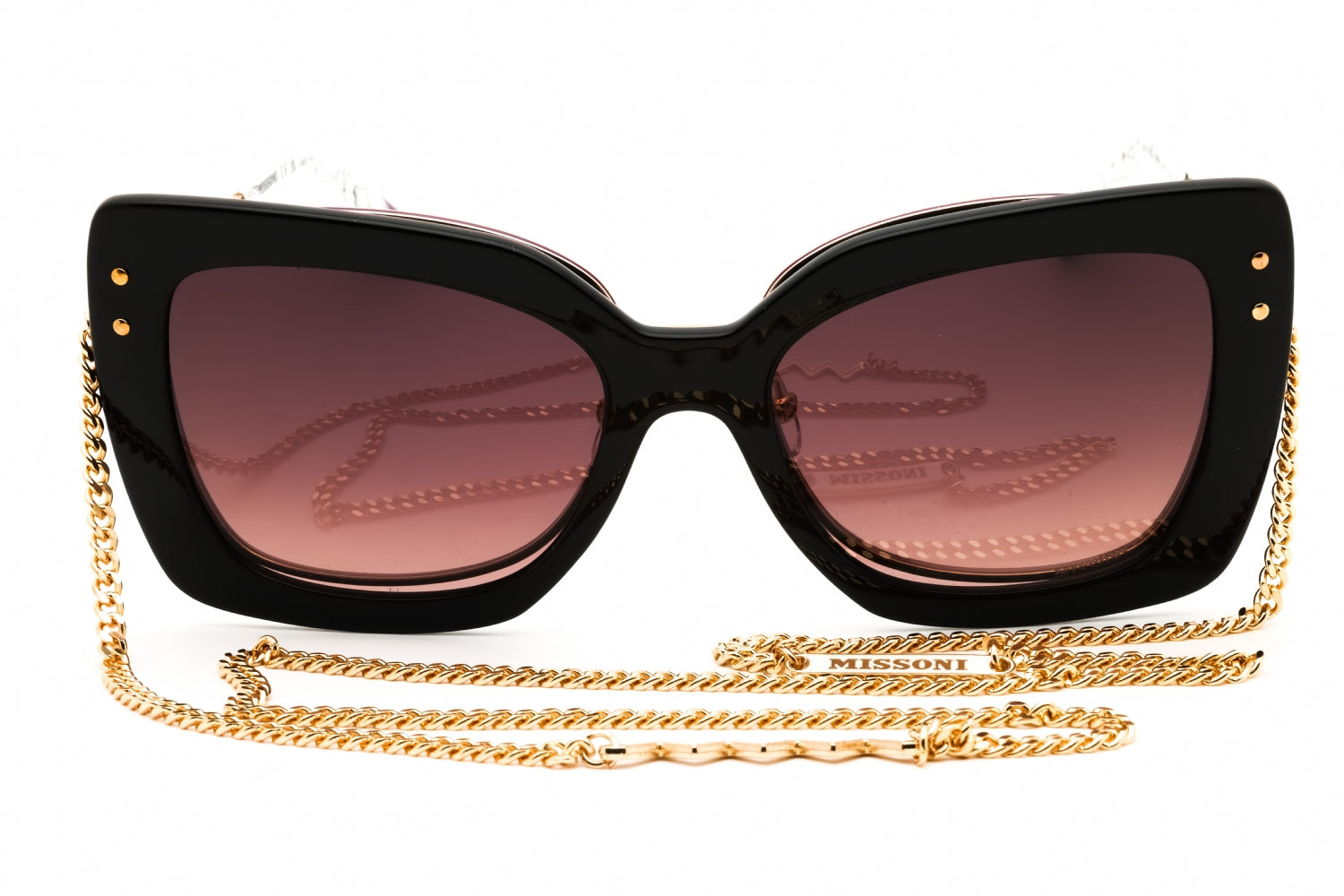 Missoni MIS0178CS Cat-Eye Metal Sunglasses — Rose Gold, view 2