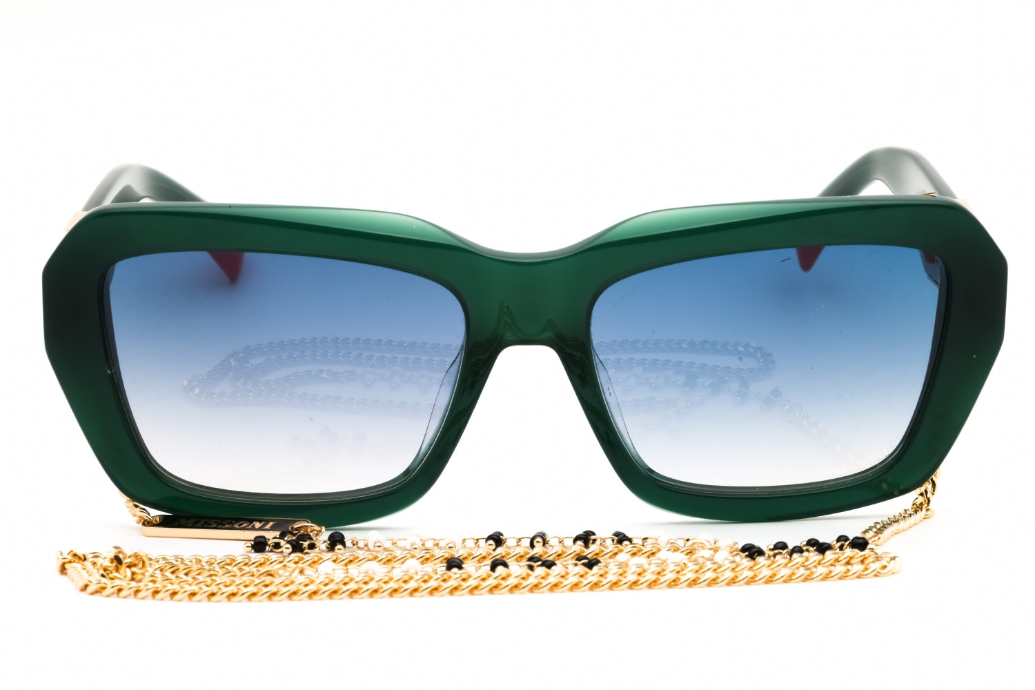Missoni MIS0193GS Rectangular Gradient Sunglasses — Green, view 2