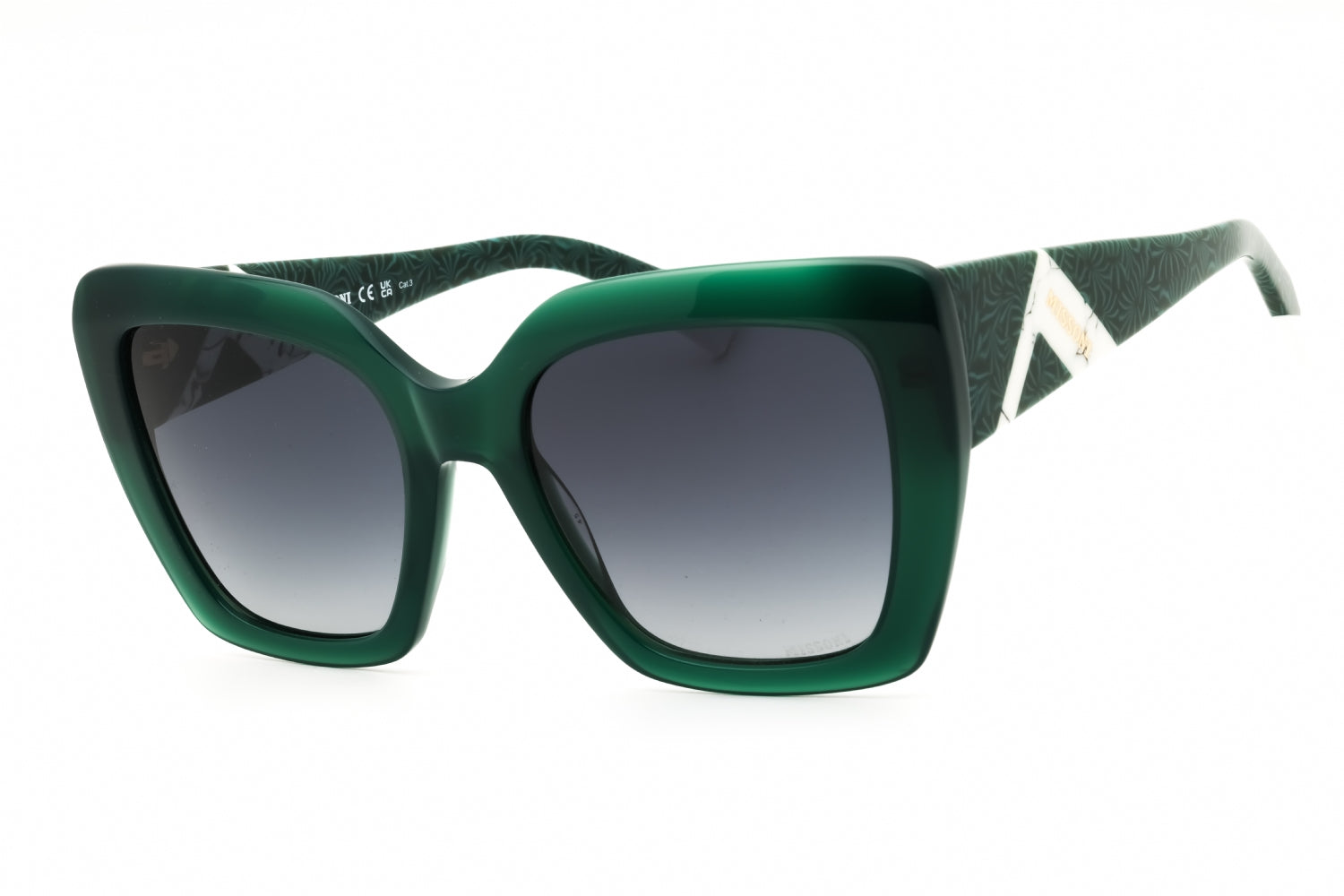 Missoni MIS0197S Oversized Square Cat-Eye Sunglasses — Green by Missoni