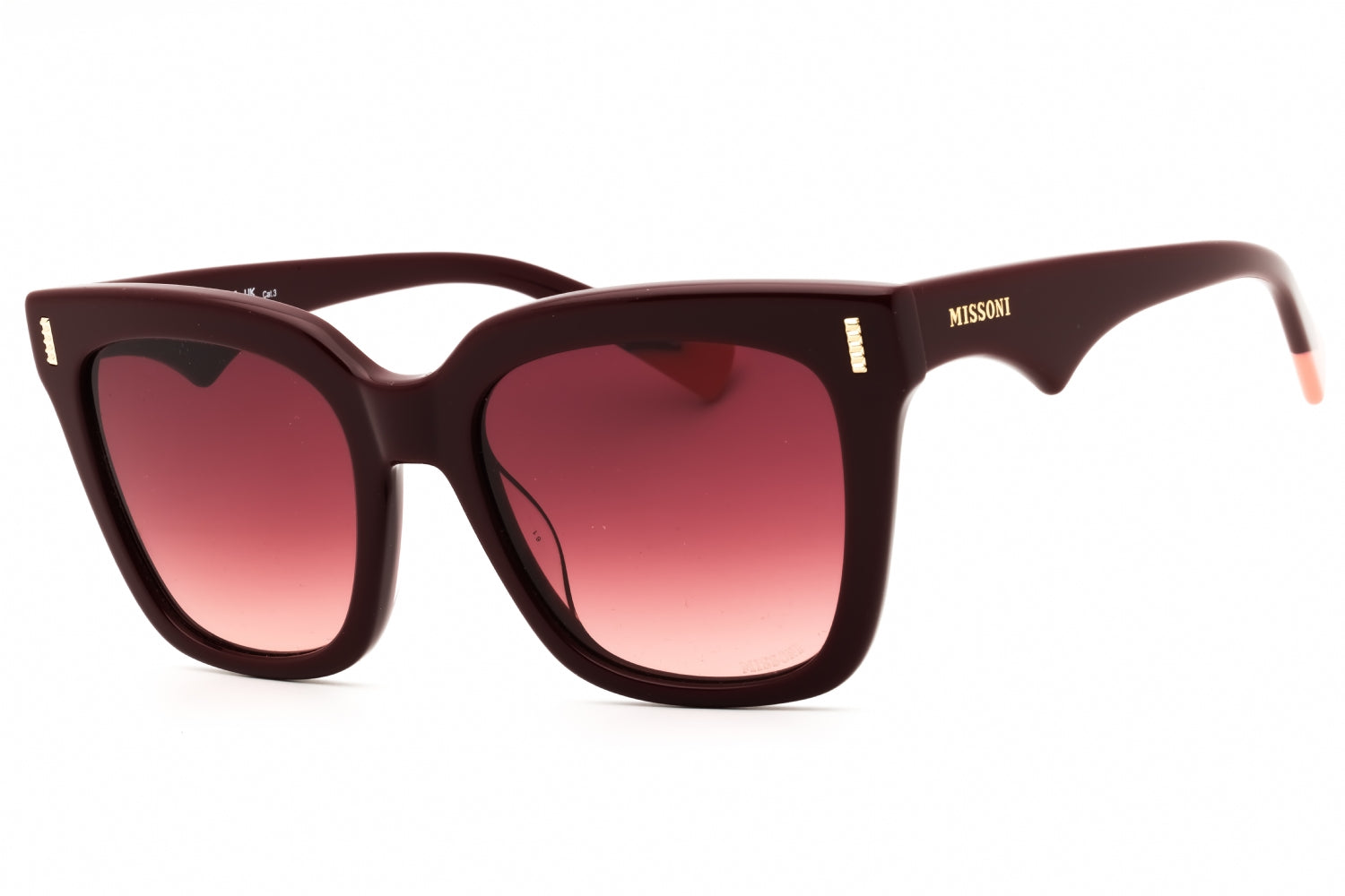 Missoni MIS0206GS Oversized Rectangular Sunglasses — Burgundy by Missoni