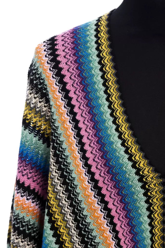 Missoni Multicolor Striped Wool Poncho — Multicolor, view 2