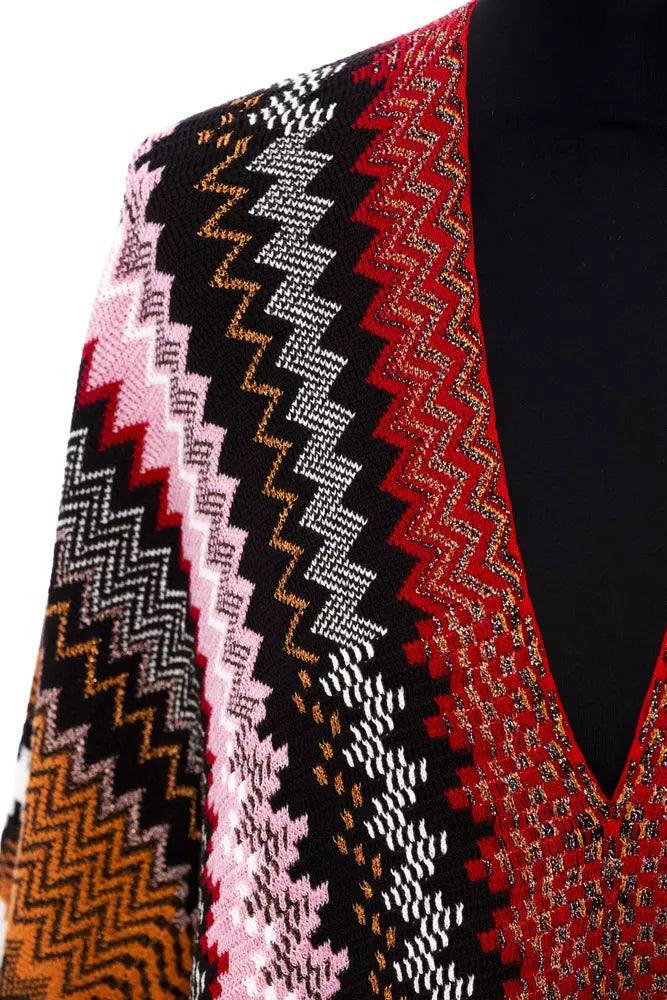 Missoni Geometric Jacquard Knit Poncho — Multicolor, view 2