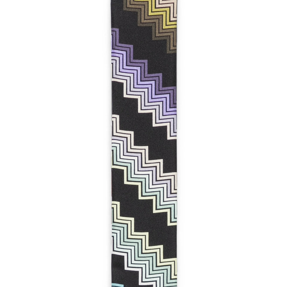 Missoni Fine Knit Wool Scarf — Black, view 3
