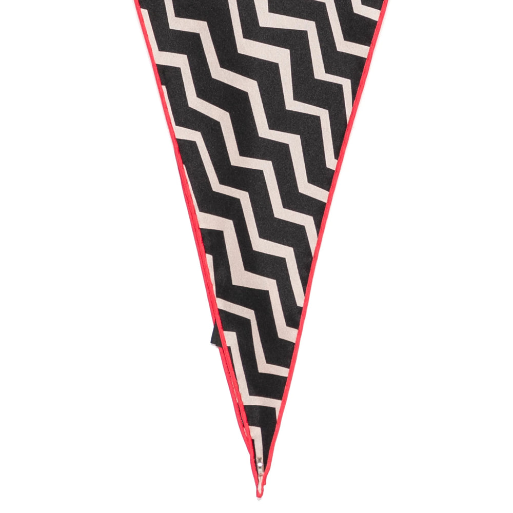 Missoni Silk Zigzag Print Triangle Scarf — Black, view 3