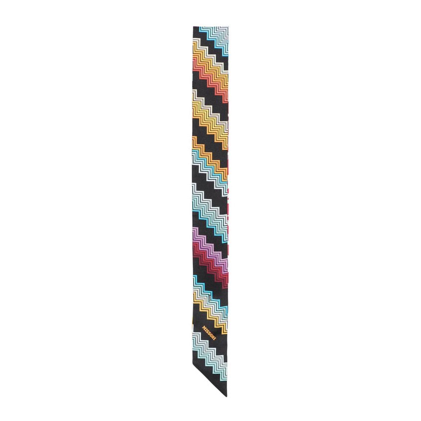 Missoni Zigzag Jacquard Scarf — Black by Missoni