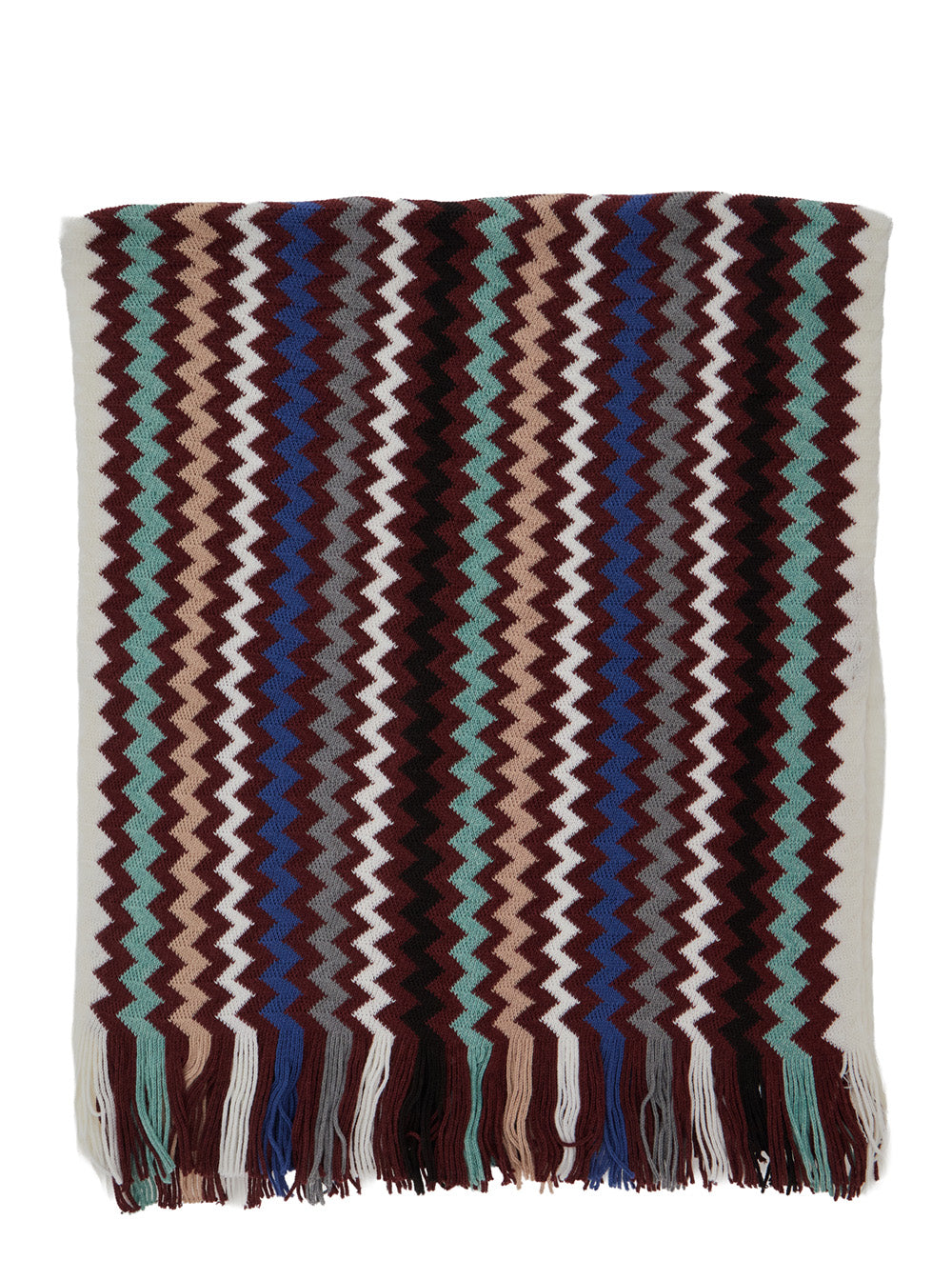 Missoni Zig-Zag Knit Scarf — Multicolor by Missoni