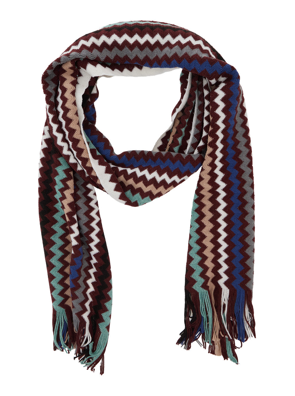 Missoni Zig-Zag Knit Scarf — Multicolor, view 2