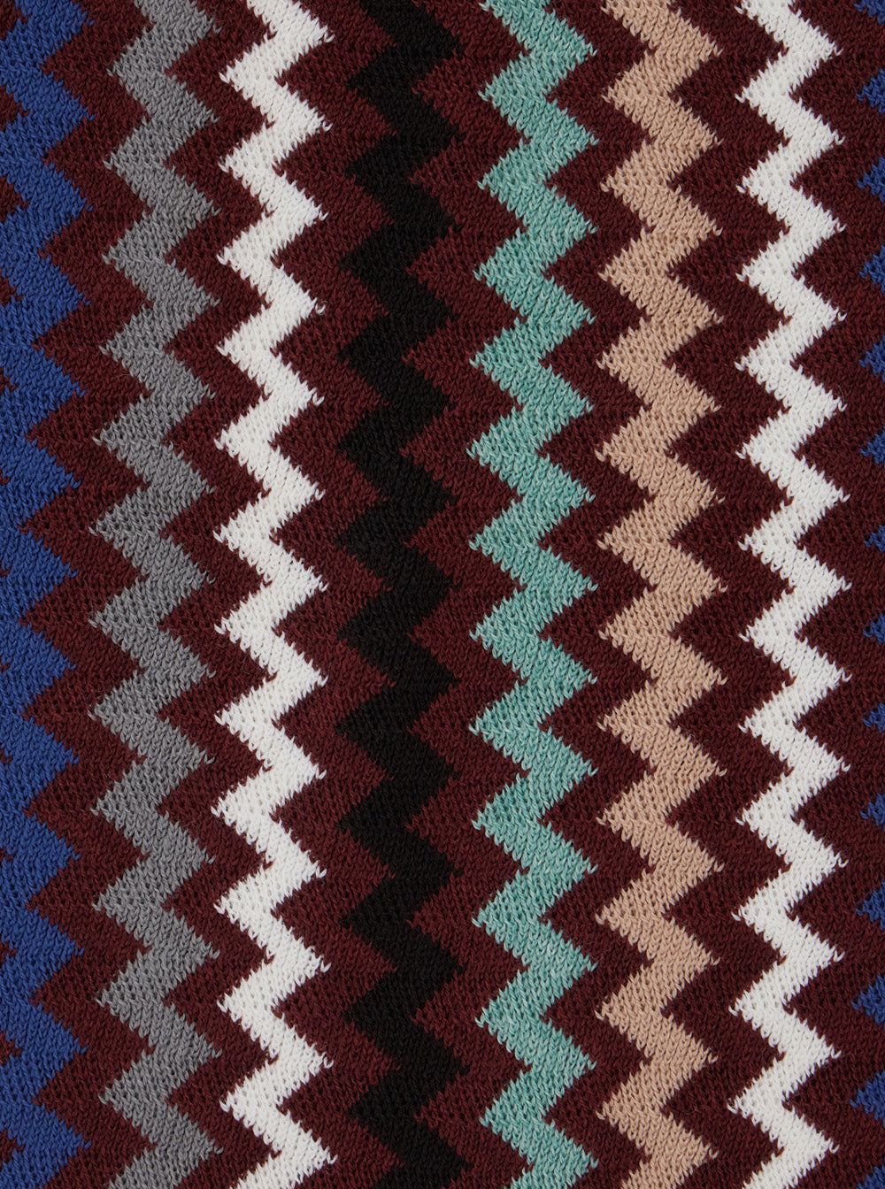 Missoni Zig-Zag Knit Scarf — Multicolor, view 3
