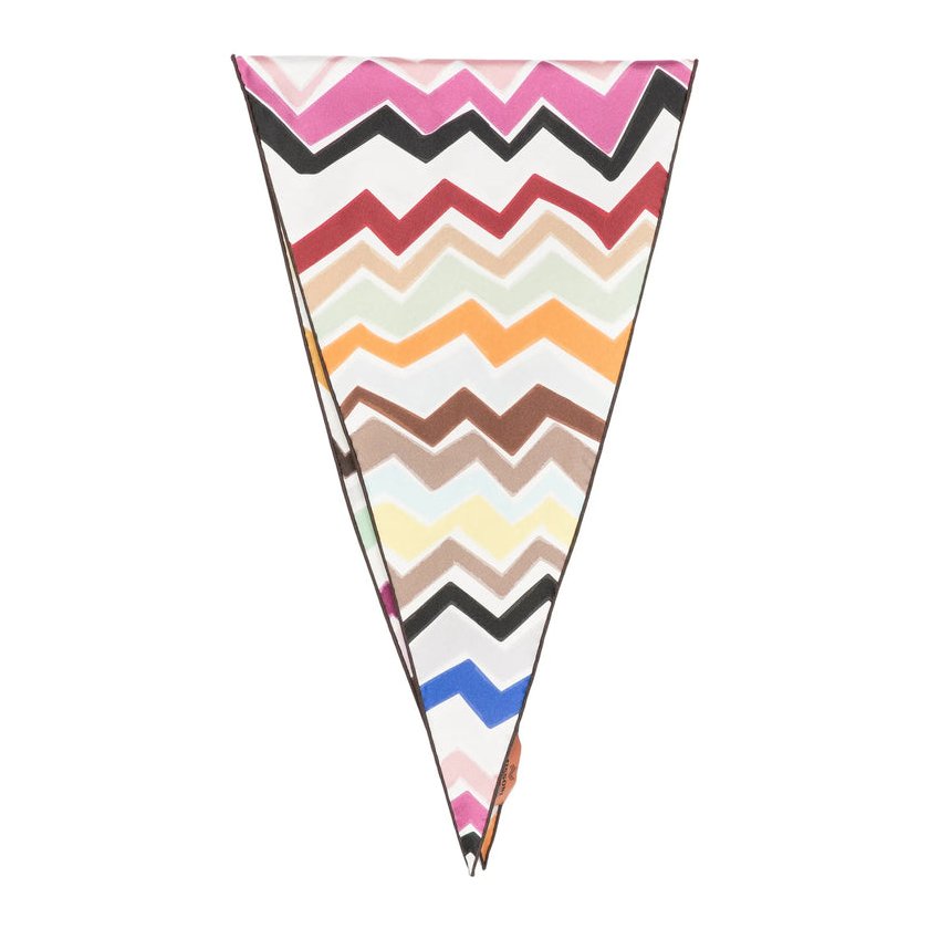 Missoni Zig-Zag Print Silk Scarf — Multicolor by Missoni