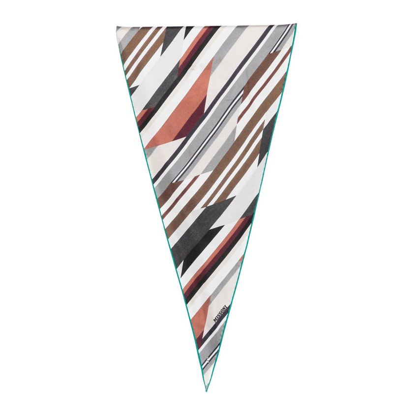 Missoni Triangular Geometric Silk Scarf — Multicolor by Missoni