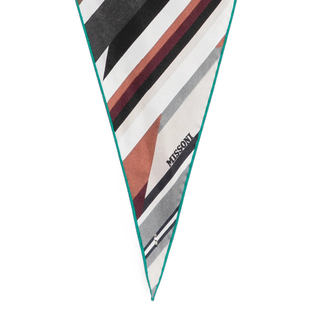 Missoni Triangular Geometric Silk Scarf — Multicolor, view 2