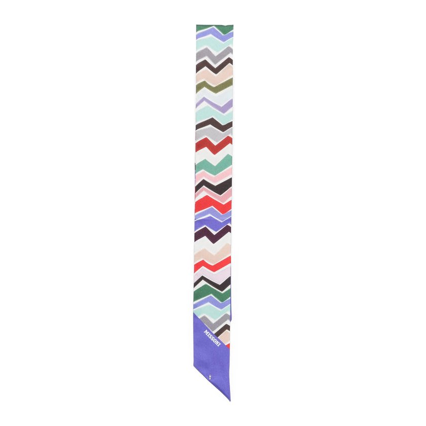 Missoni Silk Zigzag Print Scarf — Purple by Missoni