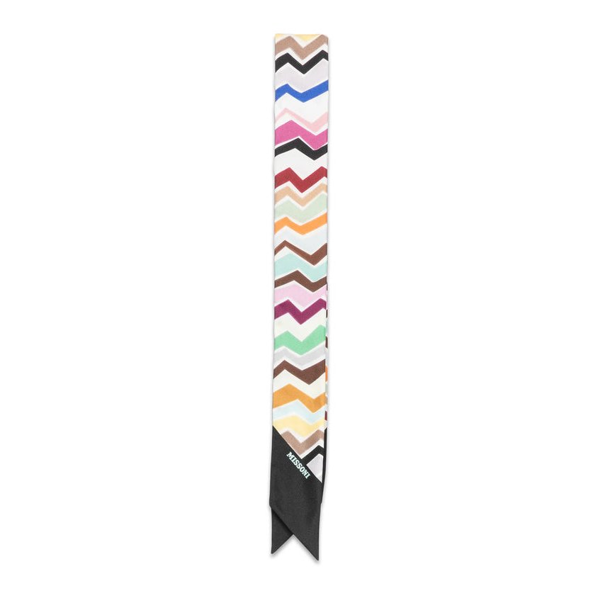 Missoni Zig-zag Silk Scarf — White by Missoni