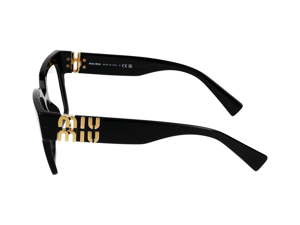 Miu Miu 0MU Oversized Acetate Eyeglasses — Black, view 2