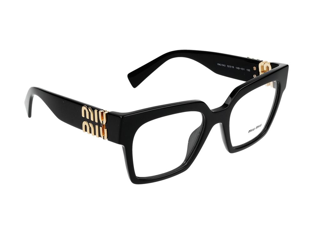 Miu Miu 0MU Oversized Acetate Eyeglasses — Black, view 3