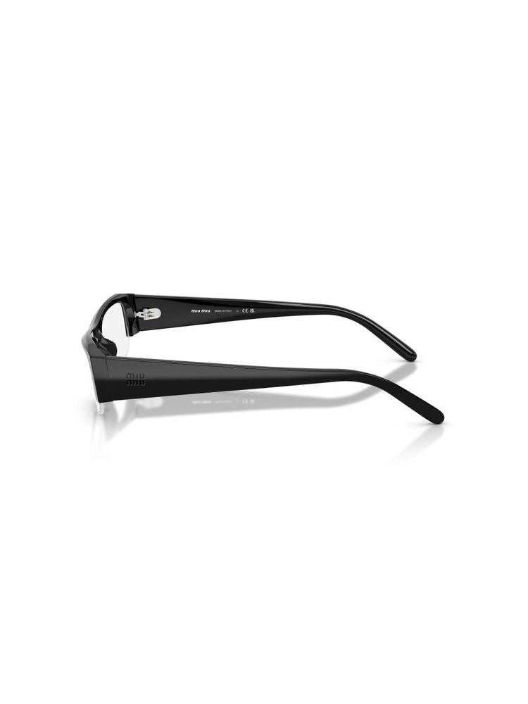 Miu Miu 0MU Blue-Violet Light Filter Eyeglasses — Black, view 2